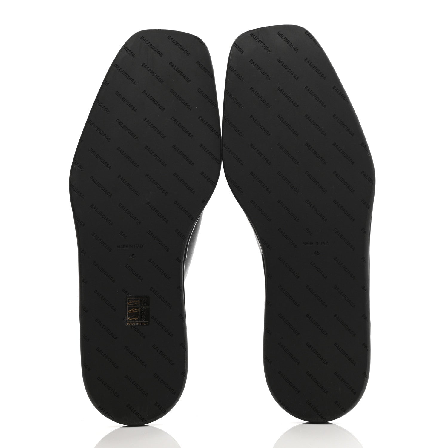 Balenciaga Smooth Calfskin Mens Cozy Slip-On Loafers 45 Black White 5 of 8