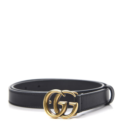 Gucci Calfskin Double G 20mm Belt 75 30 Black 1 of 4
