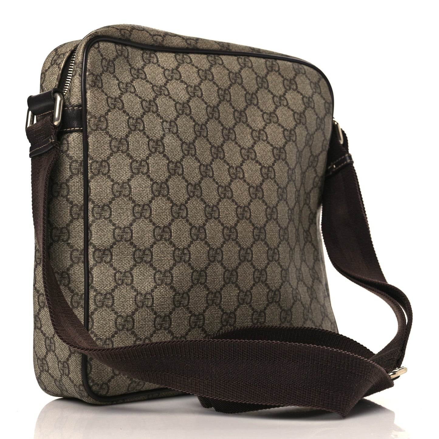 GG Plus Monogram Medium Messenger Bag Dark Brown