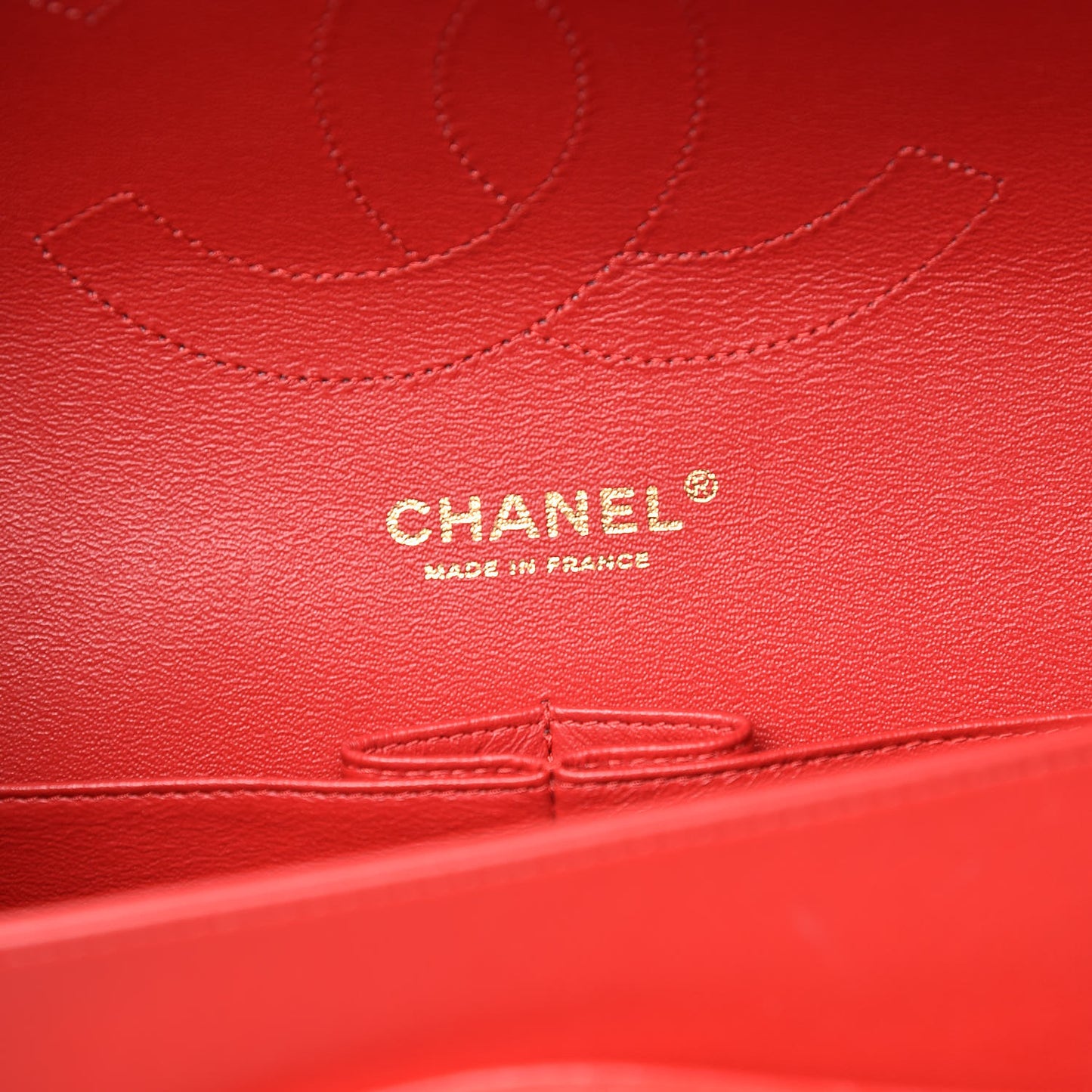 Lambskin Quilted Jumbo Double Flap Red