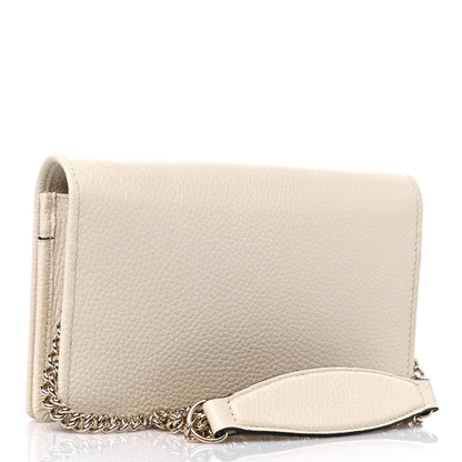 Gucci Pebbled Calfskin Soho Wallet on Chain Ivoire 3 of 8
