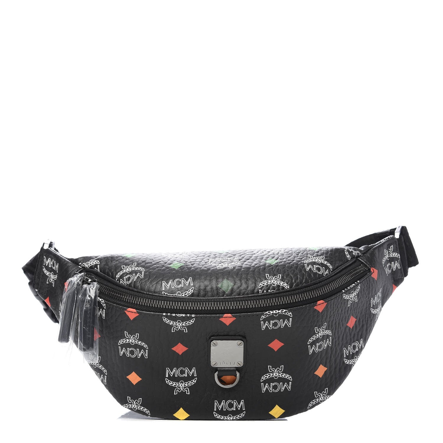 MCM Skyoptic Visetos Small Fursten Belt Bag Diamond Black 1 of 10