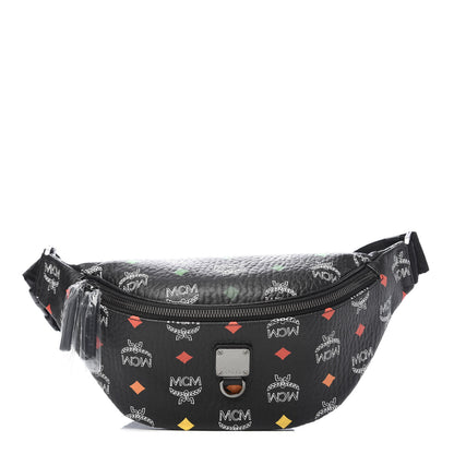 MCM Skyoptic Visetos Small Fursten Belt Bag Diamond Black 1 of 10