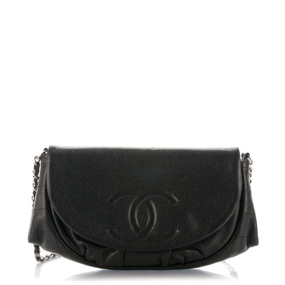 Chanel Caviar Half Moon Wallet On Chain WOC Black 1 of 9