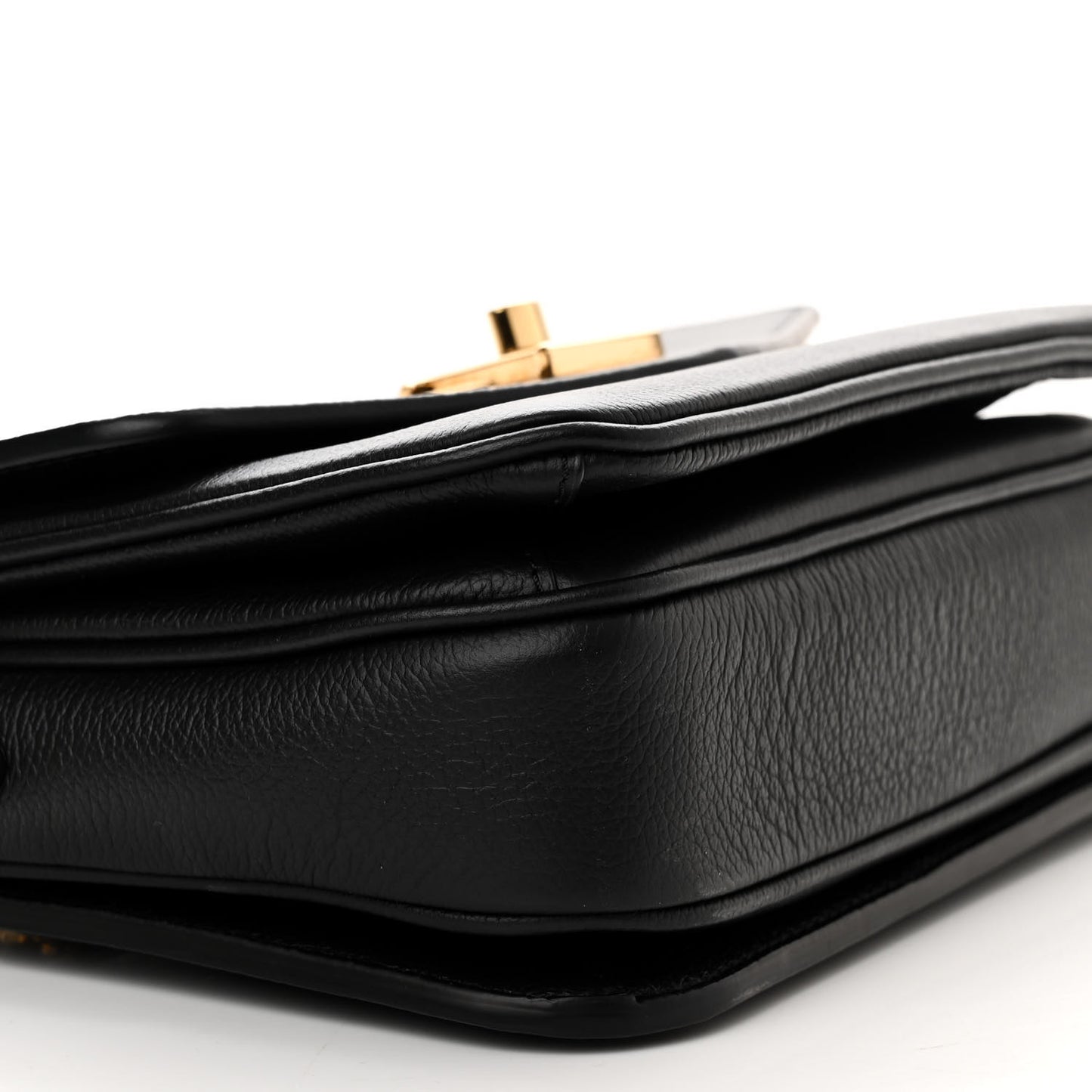 Grained Calfskin Lockme Oxford Black