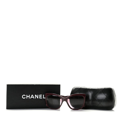 Chanel Quilted CC Sunglasses 5288-Q Burgundy 7 of 7