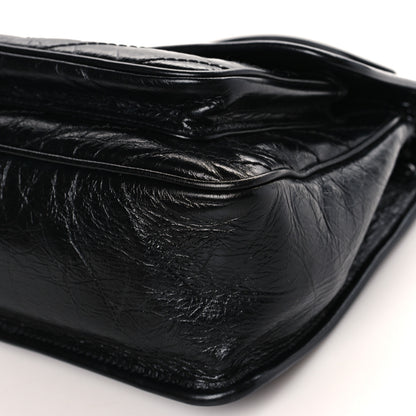 Saint Laurent Crinkled Calfskin Matelasse Monogram Medium Niki Chain Satchel Black 9 of 9