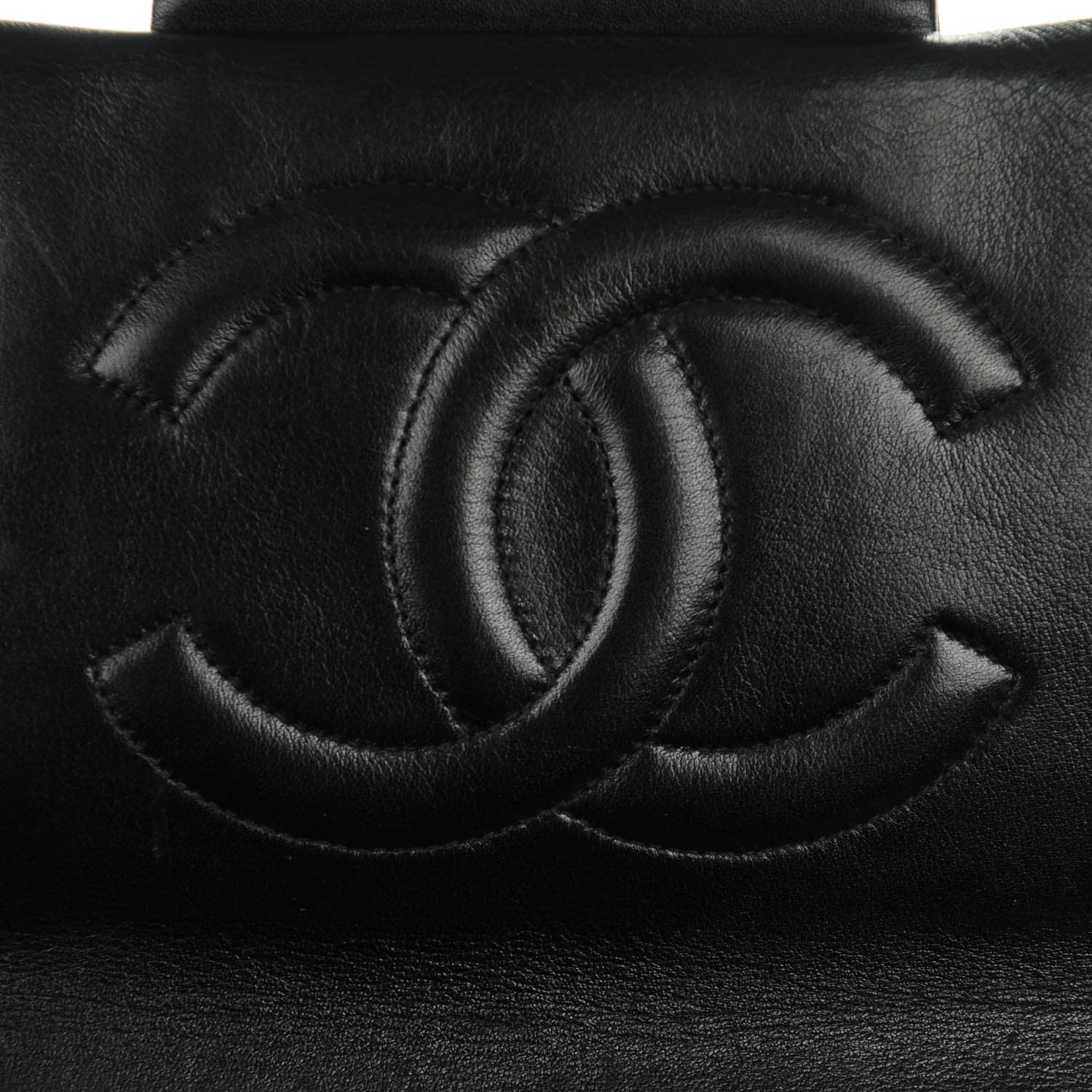 Chanel Lambskin Quilted XL Jumbo Single Flap Black 7 of 10