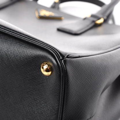 Prada Saffiano Medium Galleria Double Zip Tote Black 10 of 14