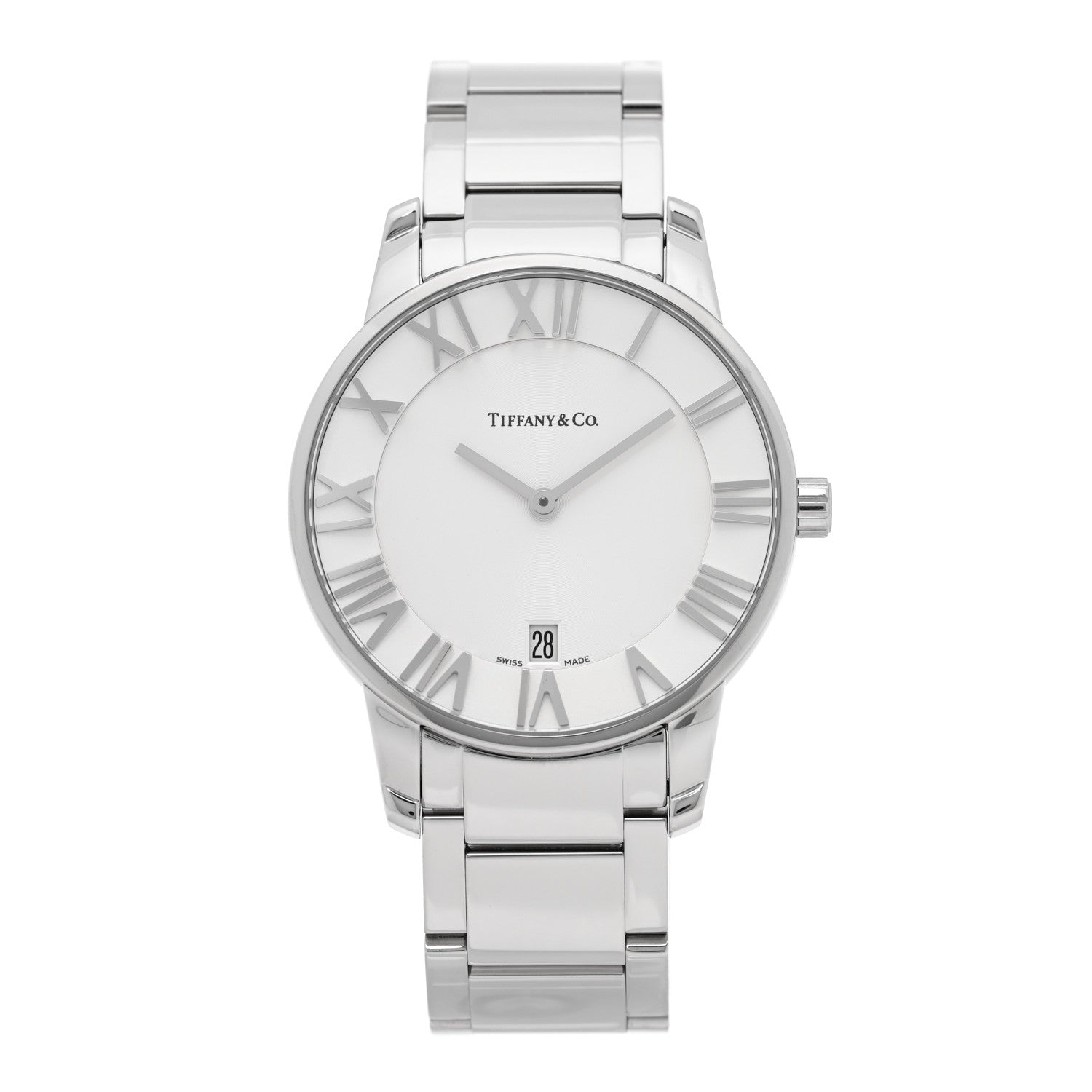Tiffany Stainless Steel 37mm Atlas 2-Hand Quartz Watch 1 of 4