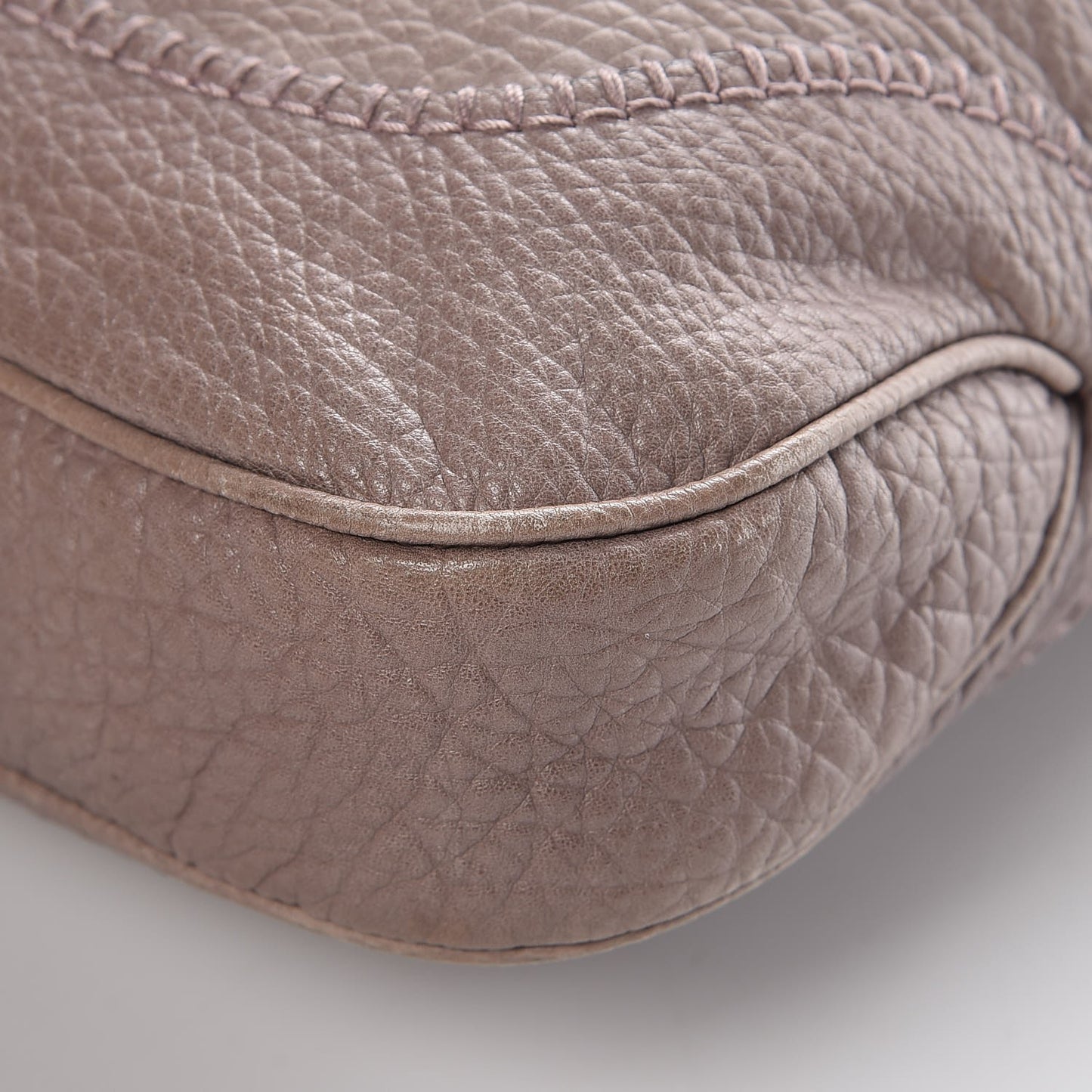 Pebbled Calfskin Medium New Jackie Shoulder Bag Grey