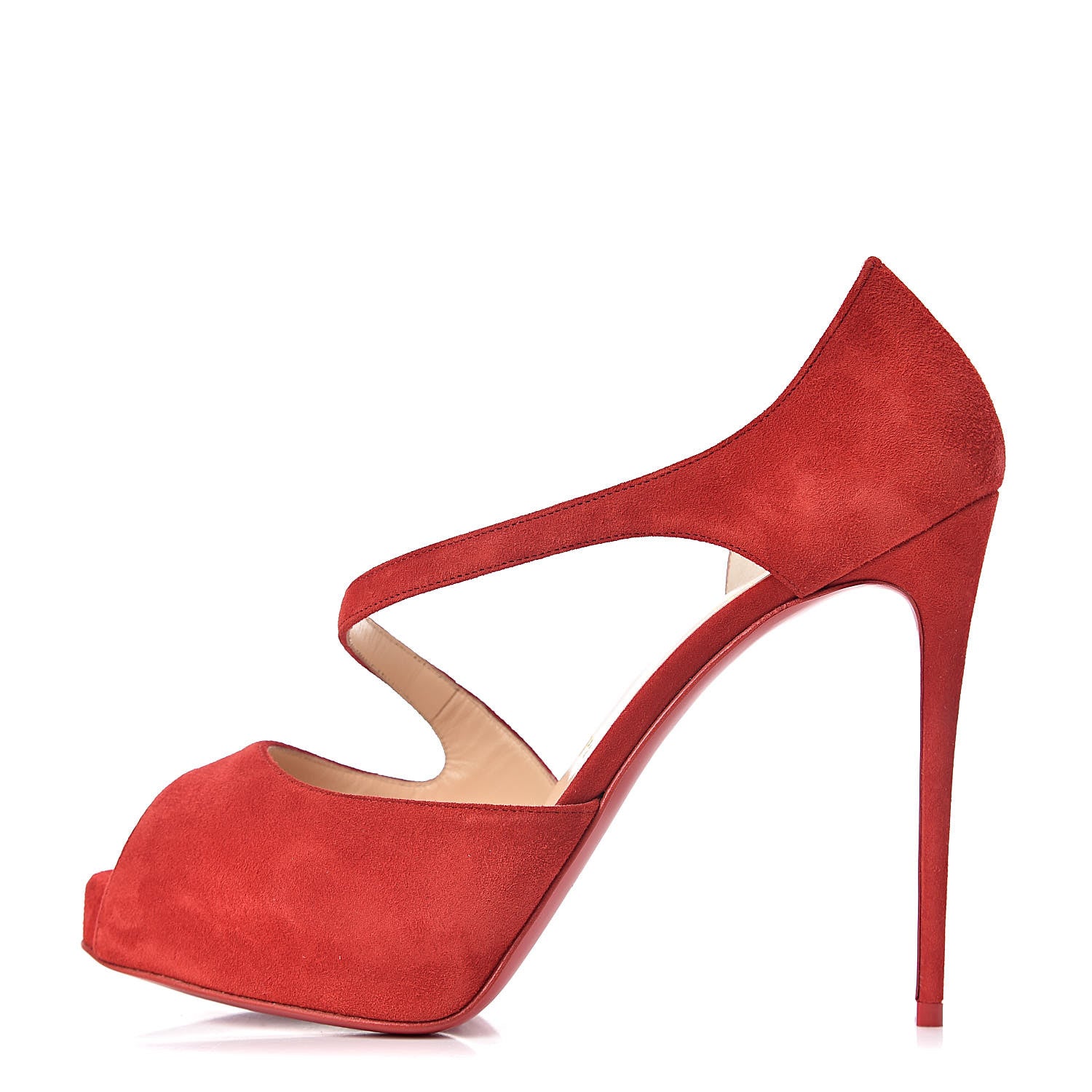 Christian Louboutin Veau Velours Catchy Two 120 Pumps 37.5 Loubi 1 of 8