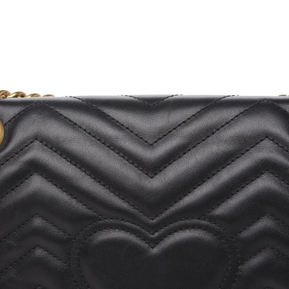 Gucci Calfskin Matelasse Small GG Marmont Shoulder Bag Black 13 of 13