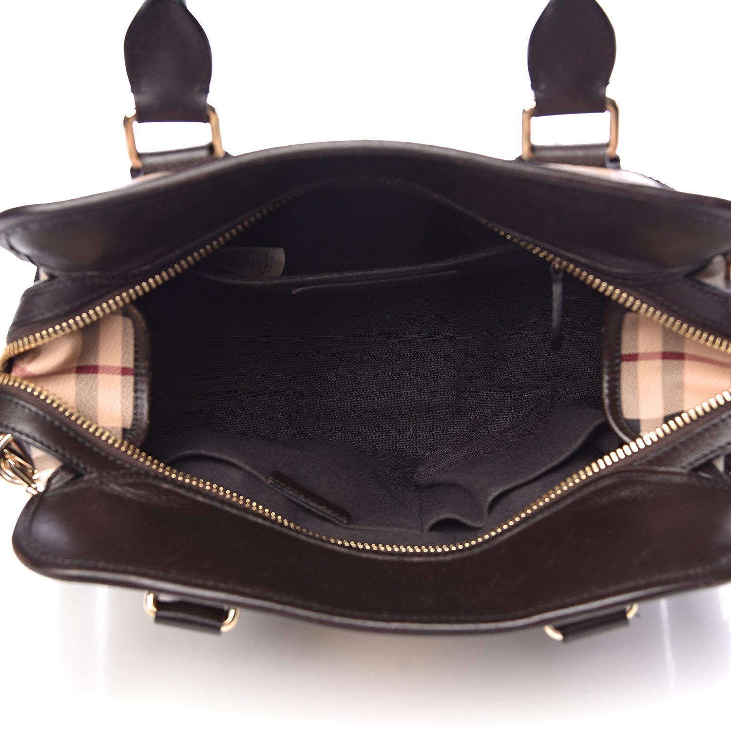 Burberry Haymarket Check Minford Portrait Tote Chocolate 5 of 16