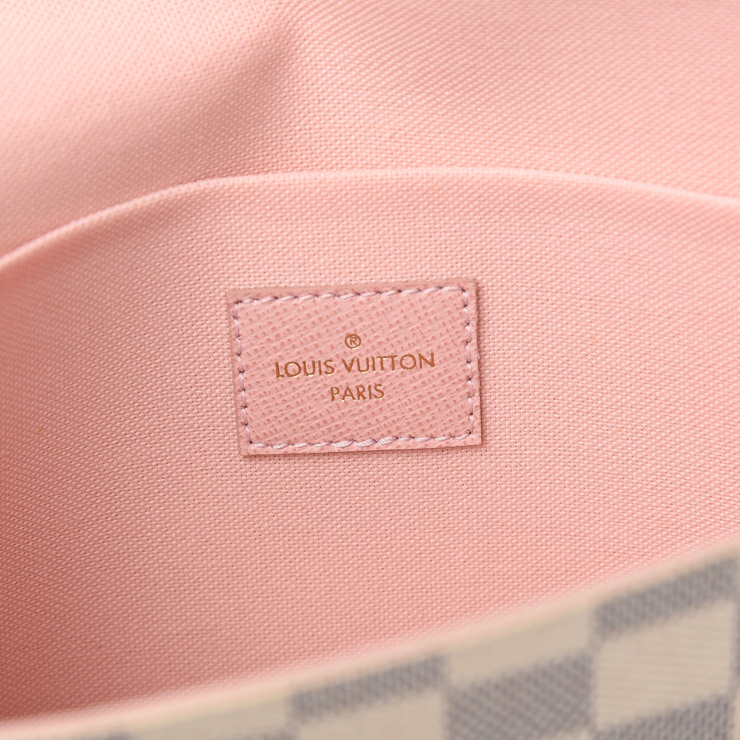 Louis Vuitton Damier Azur Pochette Felicie Chain Wallet Rose Ballerine 5 of 10