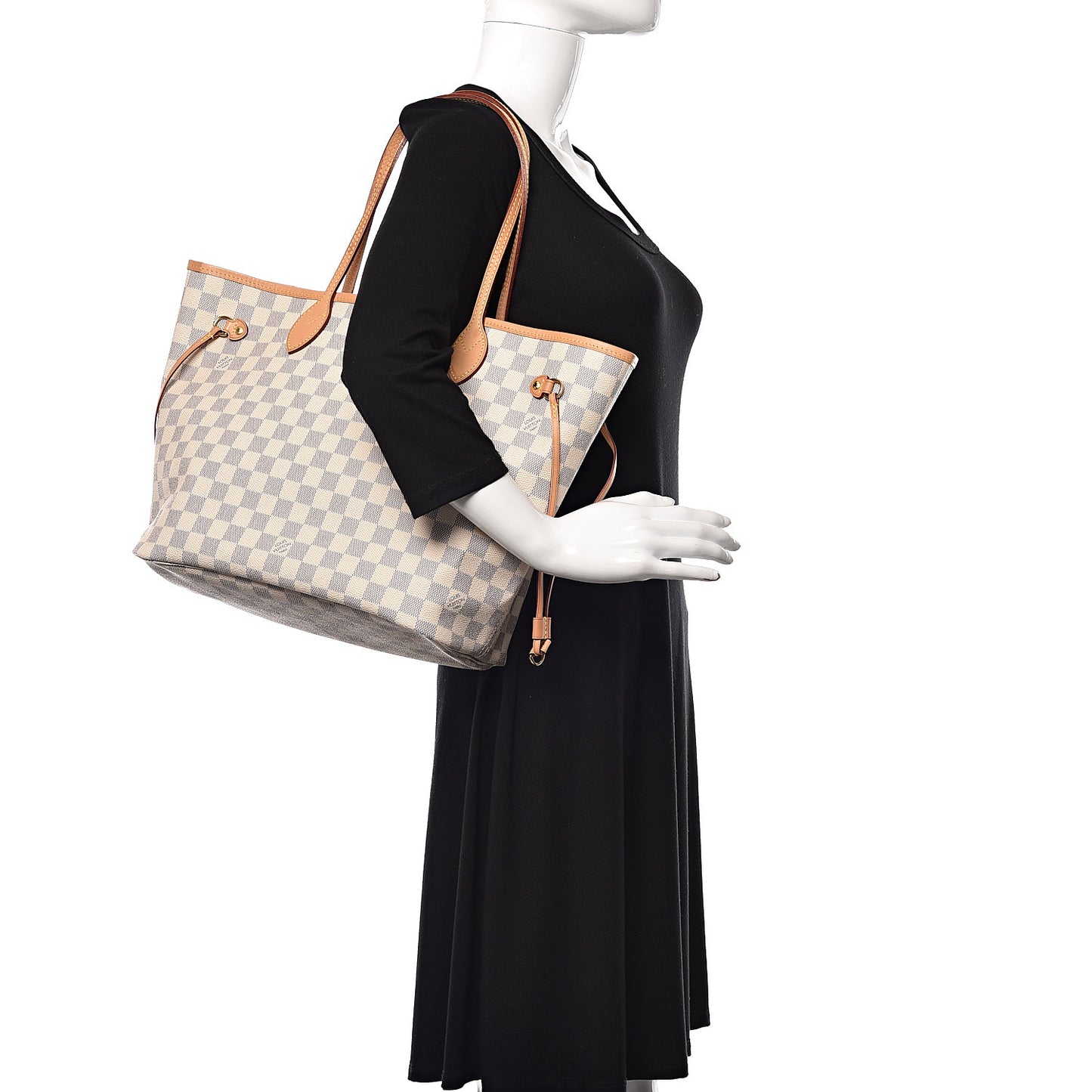 Damier Azur Neo Neverfull MM Rose Ballerine