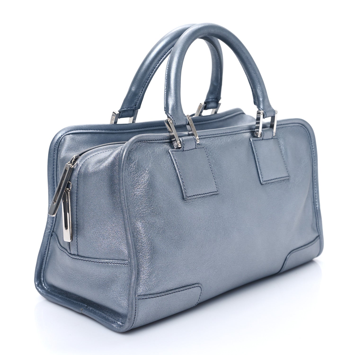Loewe Metallic Calfskin Amazona 28 Silver 3 of 11