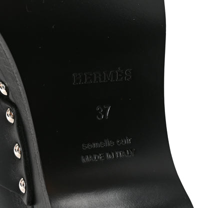 Hermes Calfskin Calya Mules 37 Black 8 of 8