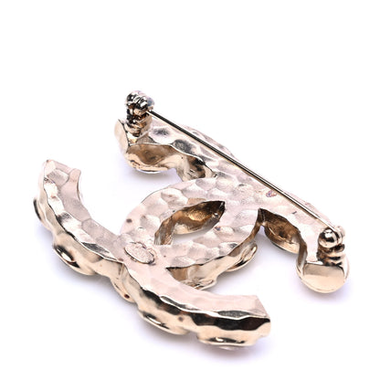 Chanel Poured Glass CC Brooch Gold Multicolor 3 of 4