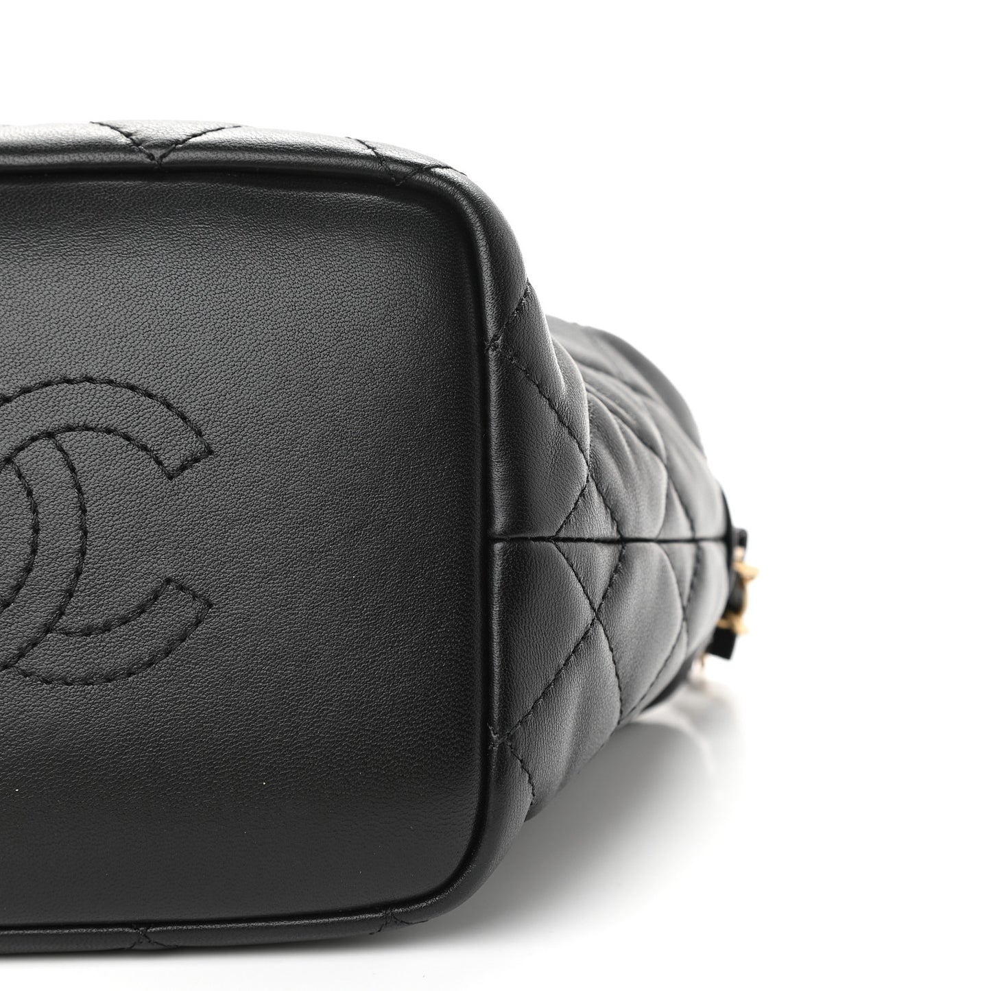 Lambskin Quilted Small Perfect Meeting Hobo Black