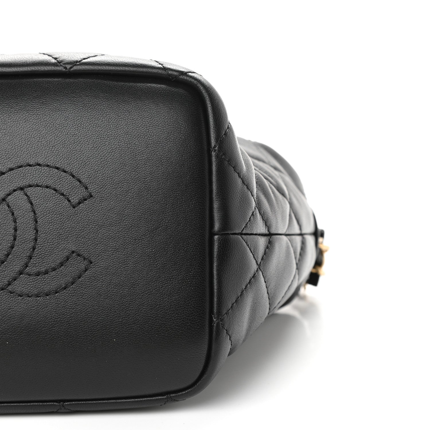 Chanel Lambskin Quilted Small Perfect Meeting Hobo Black 9 of 9
