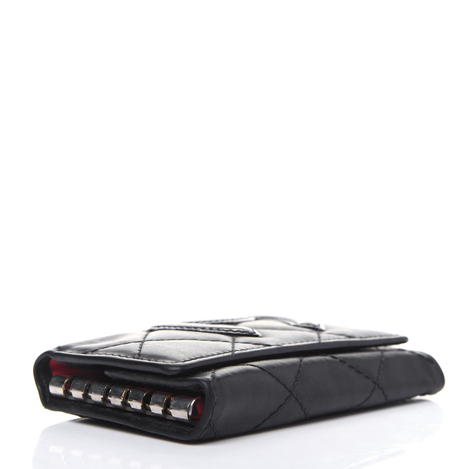Chanel Calfskin Quilted Cambon 6 Key Holder Black 4 of 16