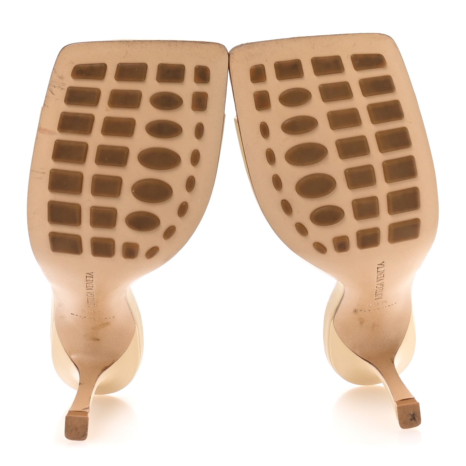 Bottega Veneta Lambskin Stretch Mule Sandals 38.5 Nude 6 of 8