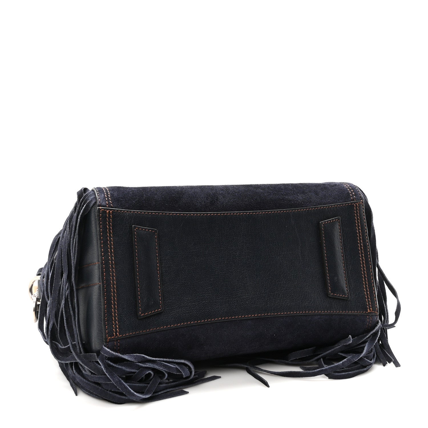 Givenchy Calfskin Suede Small Fringe Antigona Blue 4 of 10