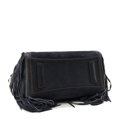 Givenchy Calfskin Suede Small Fringe Antigona Blue 4 of 10