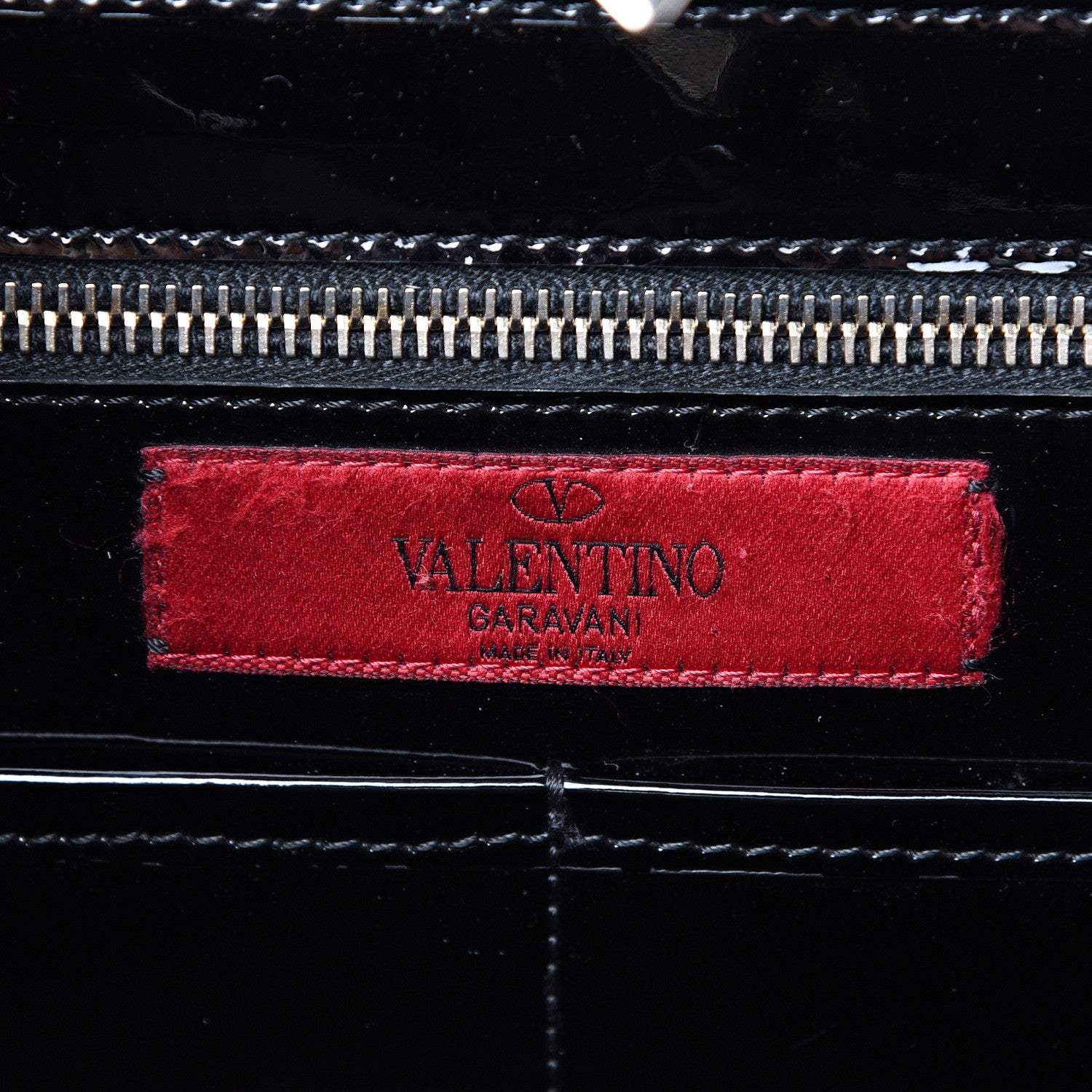 Valentino Garavani Patent Medium Rockstud Tote Black 5 of 20
