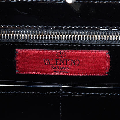 Valentino Garavani Patent Medium Rockstud Tote Black 5 of 20