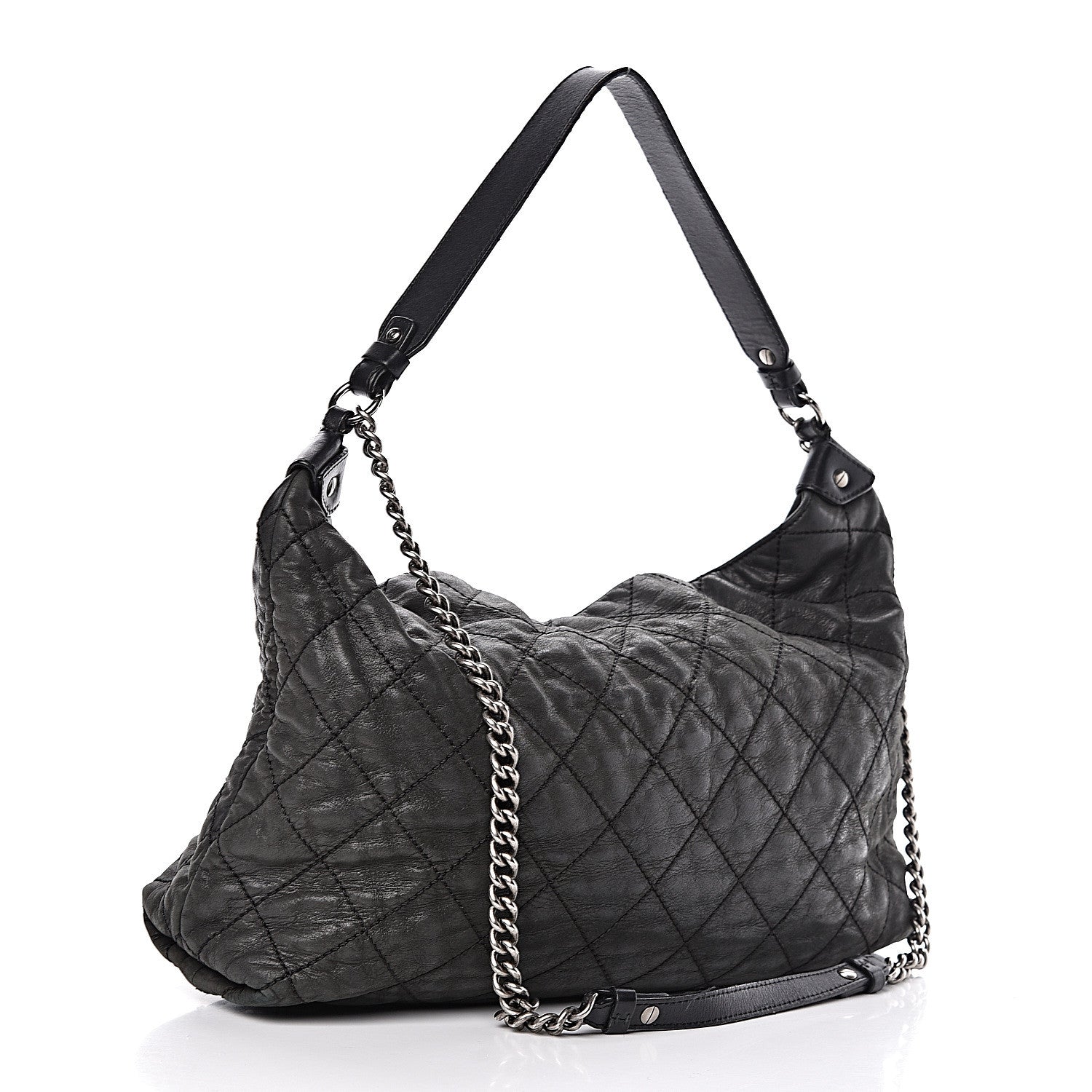 Chanel Iridescent Calfskin Coco Daily Hobo Black 3 of 18
