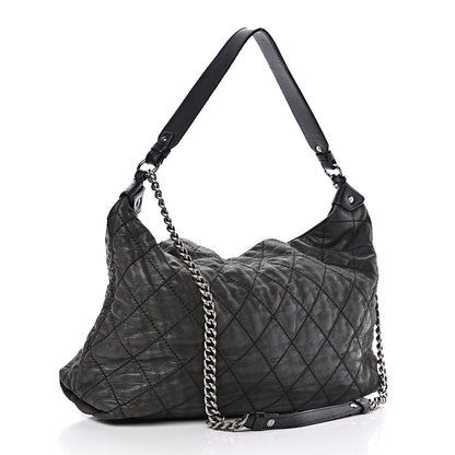 Chanel Iridescent Calfskin Coco Daily Hobo Black 3 of 18