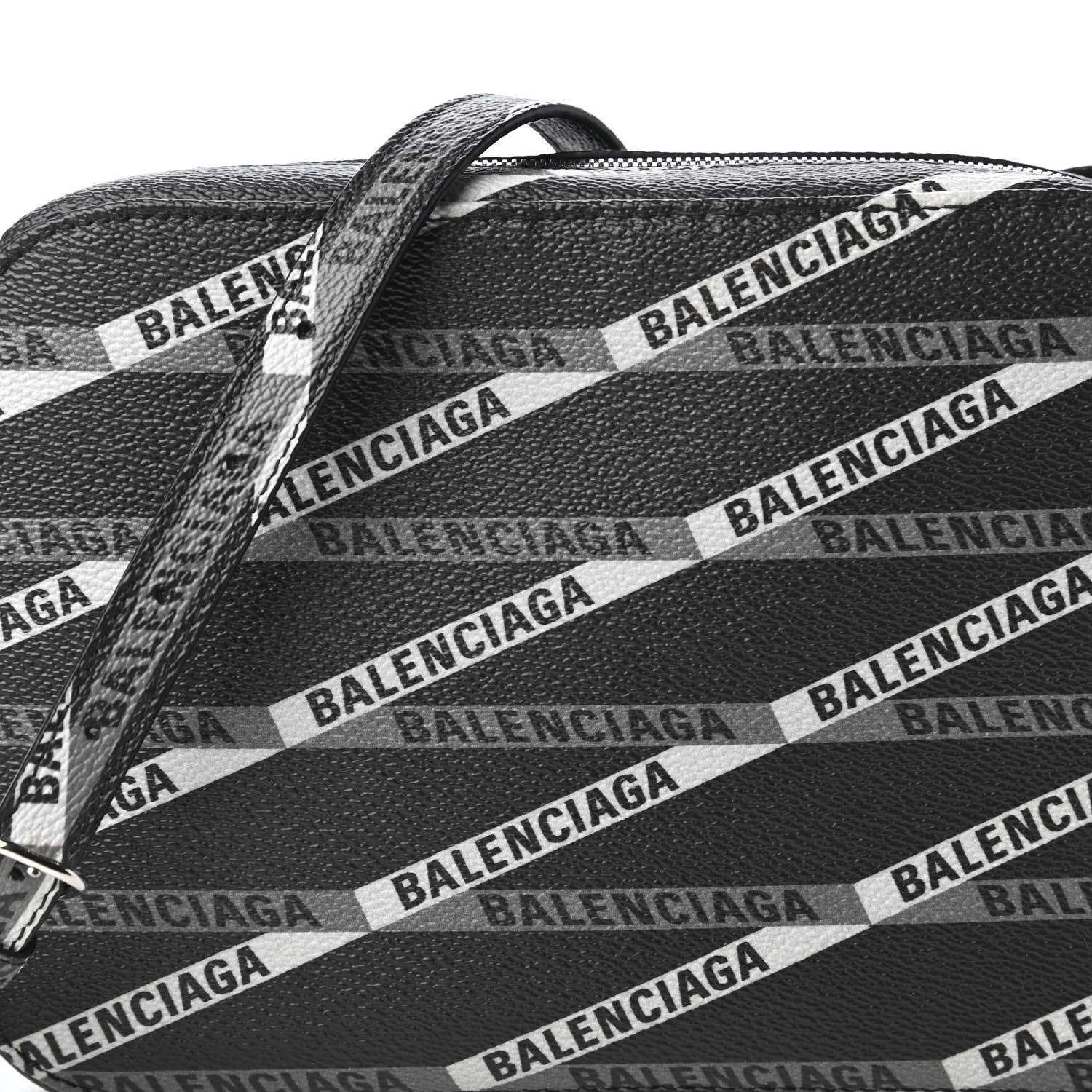 Balenciaga Coated Canvas Losange Monogram S Camera Bag Black Grey 10 of 10