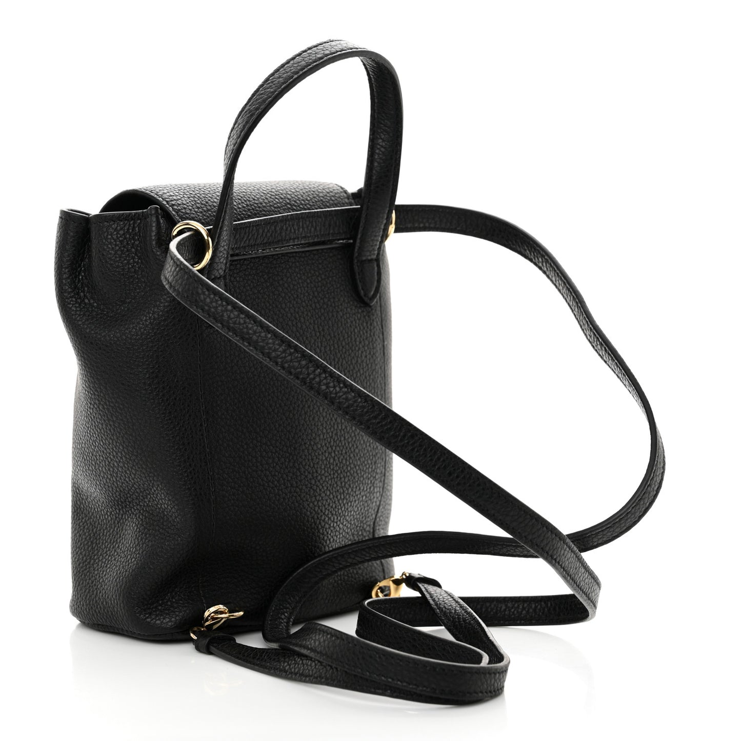 Grained Calfskin Mini Gancini Backpack Black