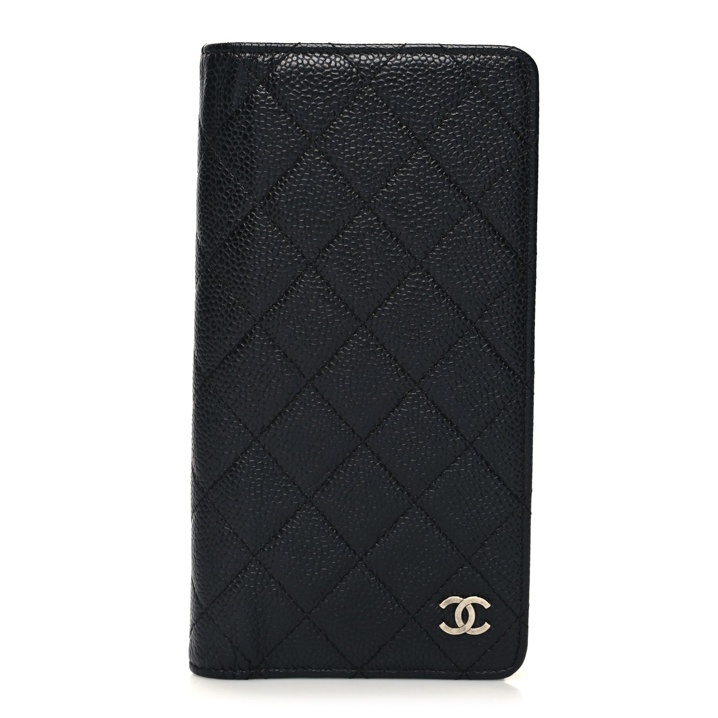 Caviar Quilted Medium Agenda Cover Black