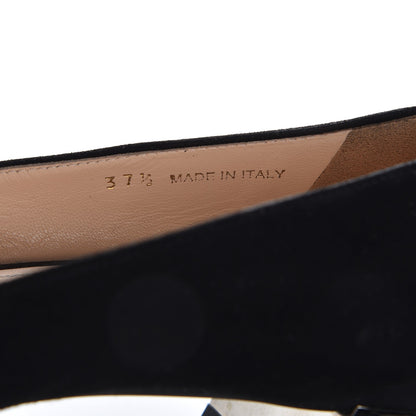 Prada Suede Block Heel Pump 37.5 Black 10 of 11