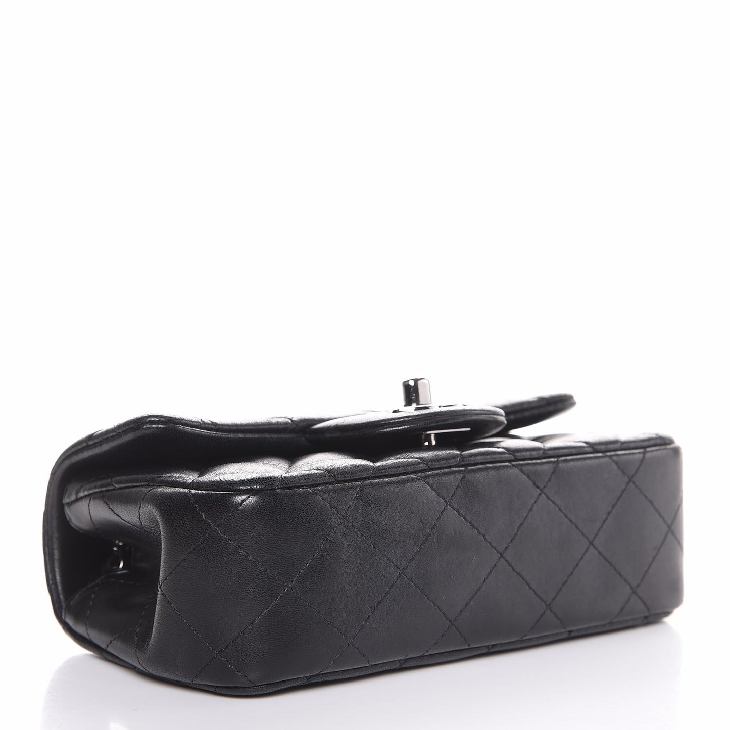 Lambskin Quilted Extra Mini Flap Black