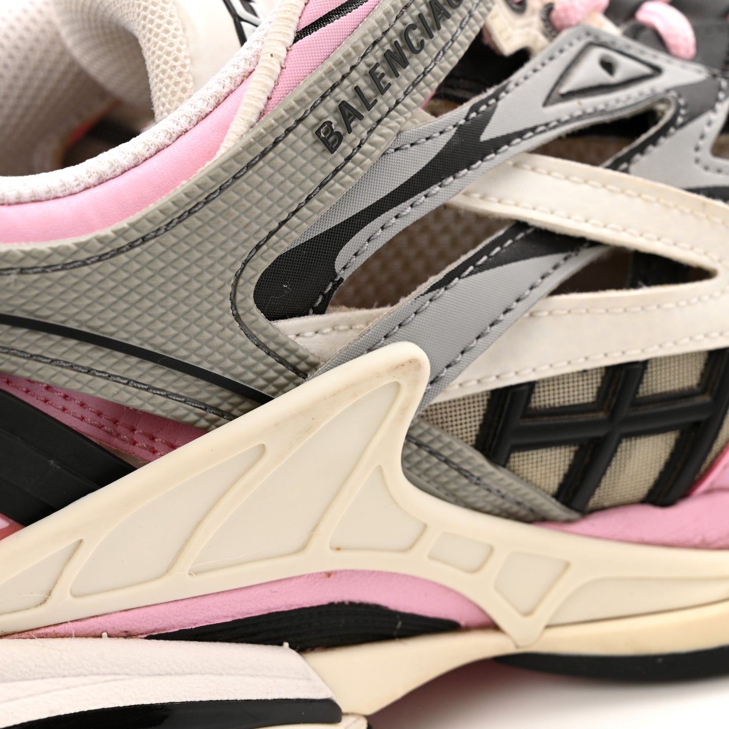 Mesh Nubuck Effect Fabric LED Womens Track Sneakers 38 Grey Pink Black