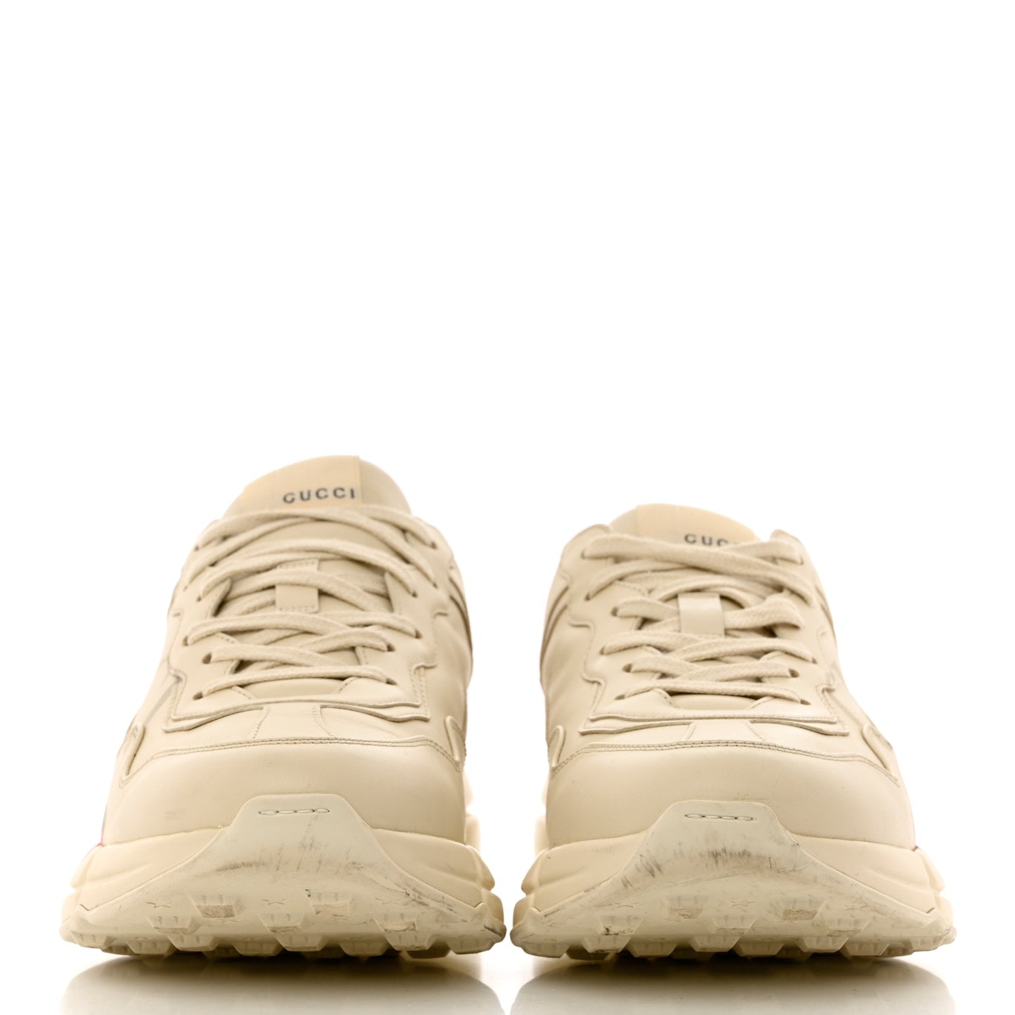 Calfskin Logo Womens Rhyton Sneakers 40 Ivory
