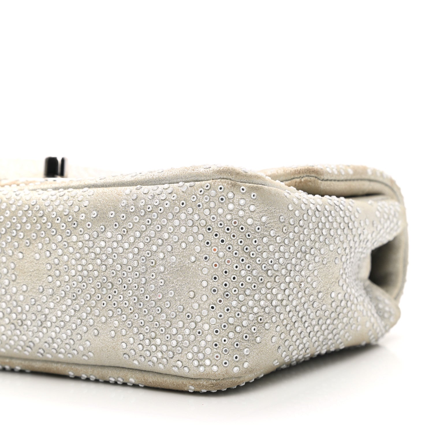 Chanel Iridescent Calfskin Studded Mini Flap Silver 8 of 14