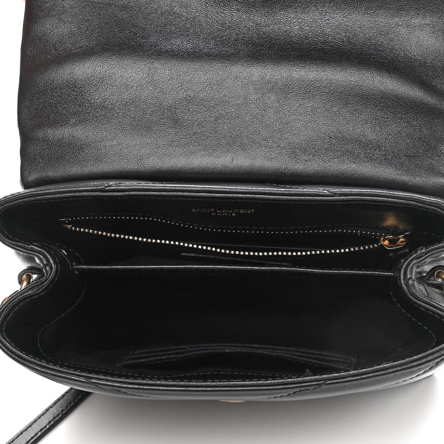 Saint Laurent Calfskin Y Quilted Monogram Toy Loulou Crossbody Bag Black 5 of 12