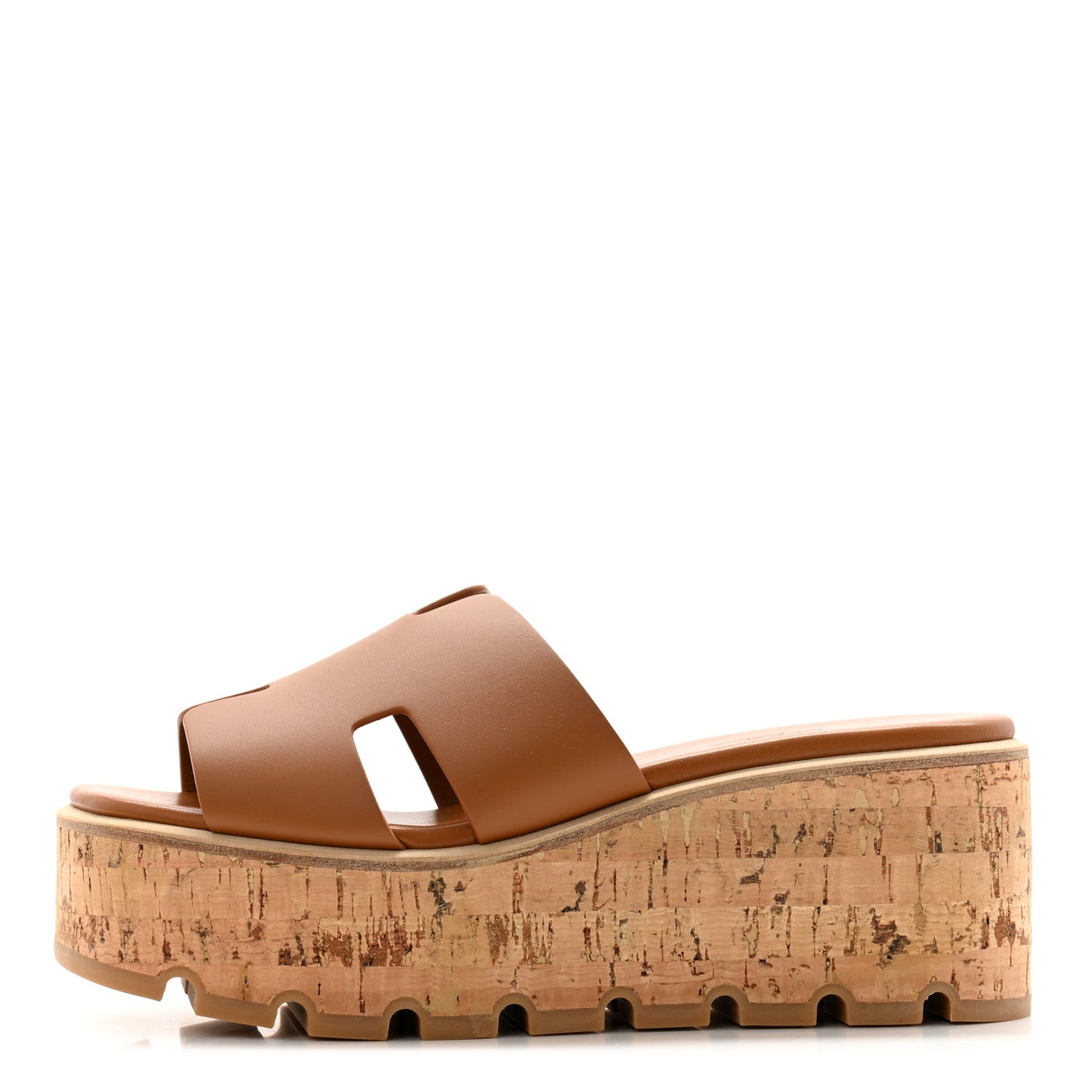 Calfskin Cork Eze 30 Sandals 37 Marron Glaise