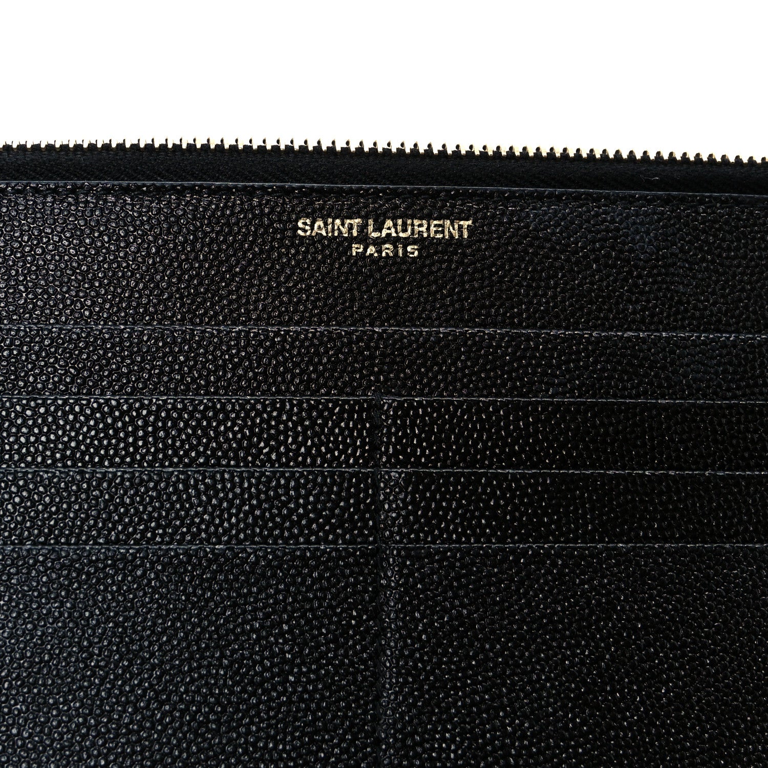 Saint Laurent Grain De Poudre Monogram Uptown Wallet Black 13 of 22