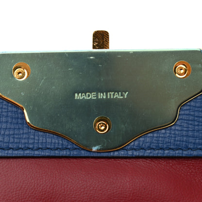 Dolce & Gabbana Calfskin Crystal Embellished Lucia Shoulder Bag Blue Multicolor 8 of 11