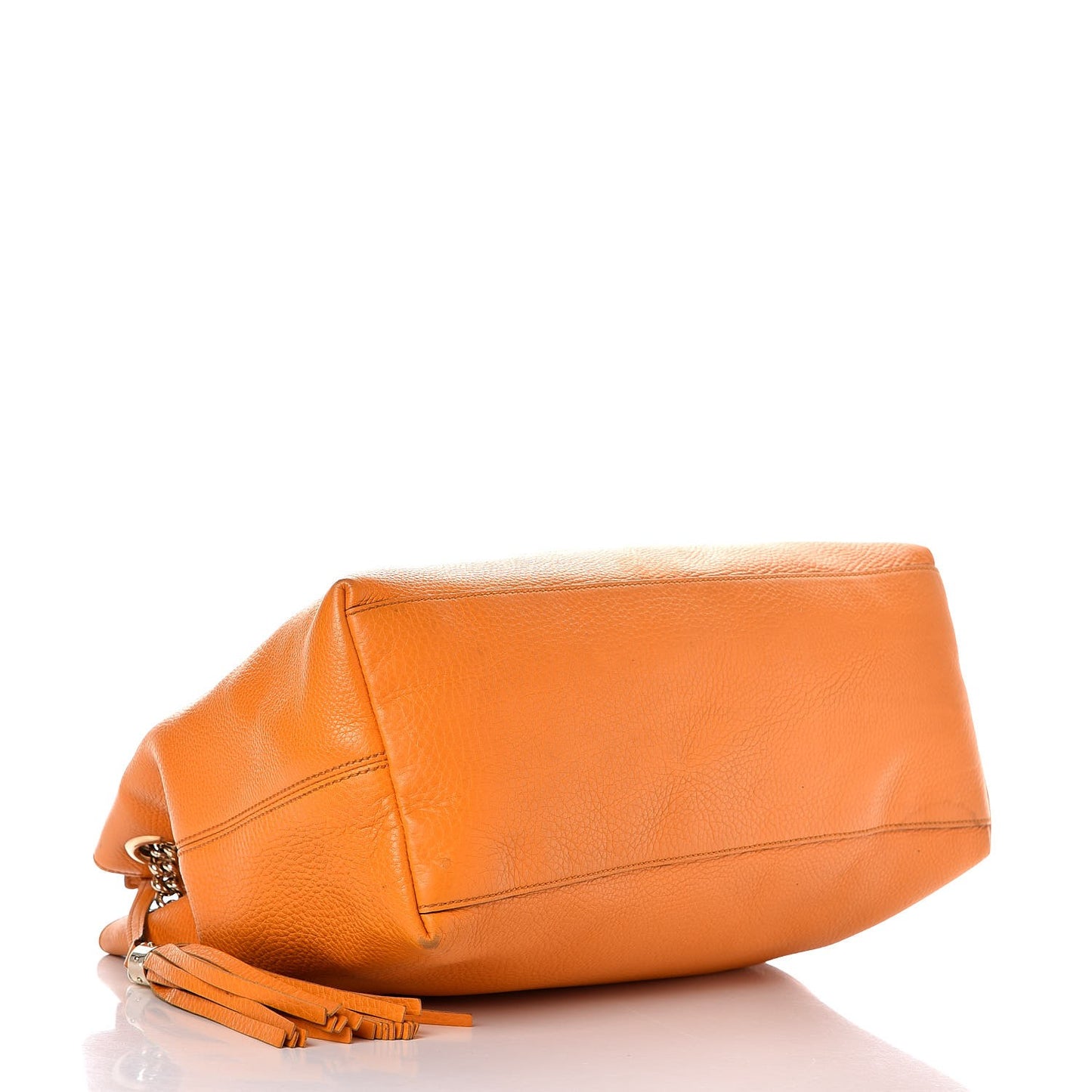 Pebbled Calfskin Medium Soho Chain Shoulder Bag Curcuma