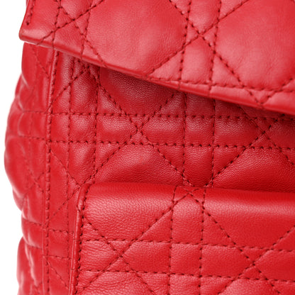 Christian Dior Lambskin Cannage Large Stardust Backpack Red 11 of 13