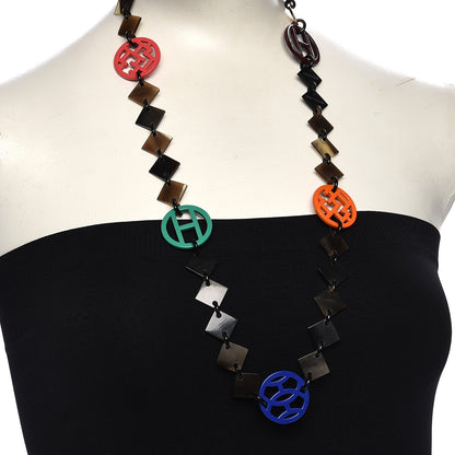 Hermes Buffalo Horn Lacquer Deva Necklace 2 of 4