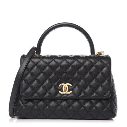 Chanel Caviar Quilted Small Coco Handle Flap Black 1 of 11