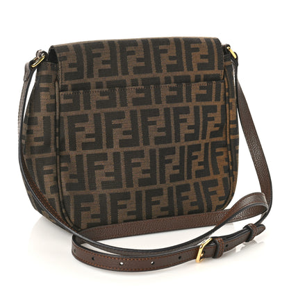 Fendi Zucca Vitello Artic Small Messenger Bag Tobacco Castagna 3 of 9